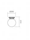 SMARTER - ceiling luminaire SFERA  9868  E27, 1 x max. 28W , IP44 (1)