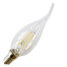 V-TAC - LED Крушка 4W Filament E14 Кендъл Пламък Топло Бяла Светлина Димируема SKU: 4366 VT-1997D 