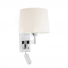 FARO - ARTIS Chrome structure wall lamp with LED reader 68493-02