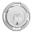 THPG - Double toggle switch series 10A Ø 7,0 cm Duroplast white 100572