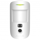 AJAX - Wireless PIR motion sensor with visual verification, 89°, range 12m @ h=2.4m, IP50, white, MotionCam 38190.23.WH1