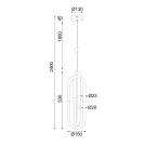 ACA LIGHTING -  ZM33LEDP15CH ^PENDANT LAMP LED 16W 3000K 1120LM VENUS CHROME METAL IP20 15X15XH230CM  (1)