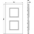VIMAR - 21643.76 - Plate 4M (2+2) 71mm black diamond (1)
