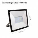 2R - LED Floodlight RECORD DECO 100W 6000К IP65 black