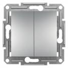 SCHNEIDER ELECTRIC - EPH1100161 double 1p pushbutton 10A screwless aluminium