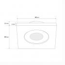 PIPOLUX - Ceiling downlight frame water proof IP44 GU10 85mm, sand white, DDL18494-SWH (1)