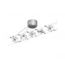 PAULMANN -  94133 Rope system Mac II basic set✴ GU5.3 max. 5x10W⚡ dimmable ~230/12V✴chrome matt