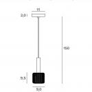 MAXLIGHT - Пендел MESH P0438 ,Ø 9 cm,1 x 5W LED, 450 LM, CRI 80+, 3000K (2)