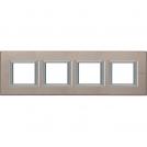 BTICINO - HA4802M4HNX rectangular cover plate 4х2modules - titanium brushed - metal