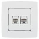 ELMARK - 190711 - COMPUTER SOCKET (DOUBLE) WHITE METALLIC CITY 