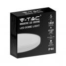 V-TAC - 18W LED Dome Light Round White Frame 4000K IP44 SKU: 7616 VT-8618 (1)