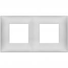 VIMAR - 09664.21 cover plate - 2+2 horizontal/vertical installation modules matt silver color NEVE UP