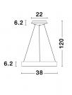 NOVA LUCE - pendant luminaire RANDO THIN 9453434 LED 30W, 1950Lm, 3000K, IP20 D: 38 H: 120 cm (6)
