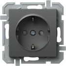 TEM - Socket SCHUKO 16A with child protection colot Anthracite Logiq VQ10ATXO