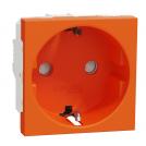 SCHNEIDER ELECTRIC - NU303761 Контактен излаз оранж Шуко с ДЗ 2P+E 16A - 250V New Unica винтово свързване