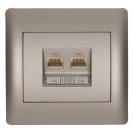 ELMARK - 11714 - COMPUTER SOCKET (DOUBLE) GREY METALLIC RHYME