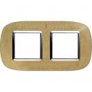 BTICINO - HB4802/2SLC Elliptical cover plate 2х2modules - sand leather