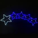 ACA LIGHTING - 144 LED премигващи светлини , мотив 5 звезди, бяла и синя светлина, външна употреба IP65, X081441620