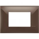 BTICINO - R4803MK cover plate - 3 centered module - Moka