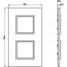 VIMAR - 21643.06 - Eikon EVO Рамка 2х2М немски стандарт Black Sapphire (1)
