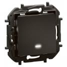 LEGRAND - 1-way switch with backlight Black Niloe New NP2111BK