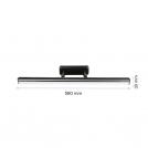 2R - LED WALL LIGHT BLACK 10W 6782 WITH SWITCH