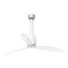 FARO - ETERFAN Shiny white/transparent ceiling fan with DC motor Ref.32000