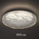 RABALUX - Moisture-proof ceiling light  Ø38, H:8 cm.  75061   LUVIA ⚡ LED 24W ⚡ 2100 Lm ⚡ 4000К ⚡ 230V ⚡ IP44 ✴ White/Crystal effect