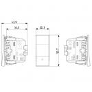 VIMAR - 1P 10AX Push Button in-line canvas, lightable - 30008.C (2)