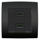 ELMARK - 193751 - USB DOUBLE SOCKET ANTHRACITE CITY 