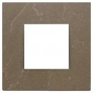 VIMAR - 22642.52 - Plate 2M marbl.stoneware Coffee brown