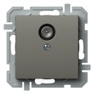 TEM - Socket TV end type 0dB color Titanium Logiq KQ10TIXO