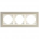 EFAPEL - TRIPLE FRAME TITANIUM/PEARL 90930 TTP LOGUS 90 Metallo