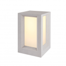 ACA LIGHTING - Градински стълб MK039W-330  330MM IP65 2xE27 Max.7W WHITE CEMENT & PC DIFFUSER