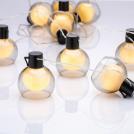 ACA LIGHTING - 30 WW SOLAR LEDS, PLASTIC BALLS, STRING LIGHTS, BAT., SOLAR, FLASH, BLACK WIRE, IP44, 4.35m+2m X09101320