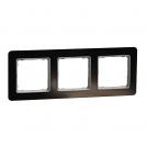 SCHNEIDER ELECTRIC - SDD361803 Sedna Elements - horizontal 3-gang frame - dark glass