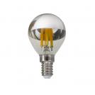 ACA LIGHTING - LED крушка топка обратен рефлектор сива FILAMENT димираща E14 5W 2700K 620lm BOVA5WWDIMS
