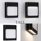 NOVA LUCE - Moisture-proof wall light  L:12.5  W:4, H:13.5 cm.   9030803   TALL ⚡ LED 6W ⚡ 388Lm ⚡ 3000K ⚡ 220-240V ⚡ IP54 ✴ Sandy Black