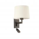 FARO - ARTIS Bronze structure wall lamp with LED reader 68492-02