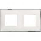 BTICINO - R4802M2WR cover plate - 2+2 horizontal/vertical installation modules - White chrome