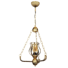 ELMARK - RUGER PENDANT 1XE27 ANTIQUE GOLD - 955RUGER1/AN