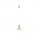 NOWODVORSKI - Hanging lamp  8040 HERMANOS A WHITE/SOLID BRASS • GU10 1x10W only LED • IP20