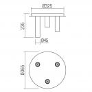 SMARTER - Плафон TAJ 01-2412 цвят матово златист E27 3x42W (1)