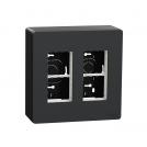 SCHNEIDER ELECTRIC - NU122454 Surface mounting box 2 rows x 2 modules, New Unica, anthracite