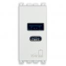 VIMAR - 19292.AC.15.B - A+C-USB power unit 15W 5V 1M white