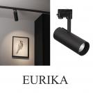 NOVA LUCE - Spot for track 9070158 EURIKA ⚡ Cree LED 30W ⚡ 2255Lm ⚡ 3000K ⚡ CRI>90 ⚡ UGR<16 ⚡ ∡24° ⚡ 750mA ⚡ Driver Eaglerise ⚡ 240V ✴ Black