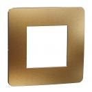 SCHNEIDER ELECTRIC - NU280257M New Unica - cover frame - 1 gang - 1 x 2 modules - rose gold/ white mirror surface 