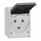 LEGRAND - Socket outlet Plexo IP44 - 32 A - 2P+E 230 V~ - surface mounting - grey  55872