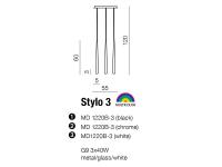 AZZARDO - Stylo 3 MD1220B-3-WH / AZ0207 (3)