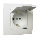 MAKEL - Schuko Socket Outlet With Cover Lillium Natural Kare 32001029 